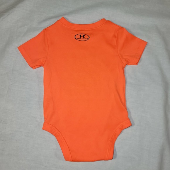 Under Armor 3-6 Months Onesie Bodysuit Beast Mode Short Sleeve Orange - Picture 2 of 10